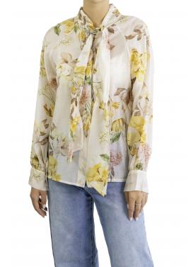 Camicia fantasia con fiocco